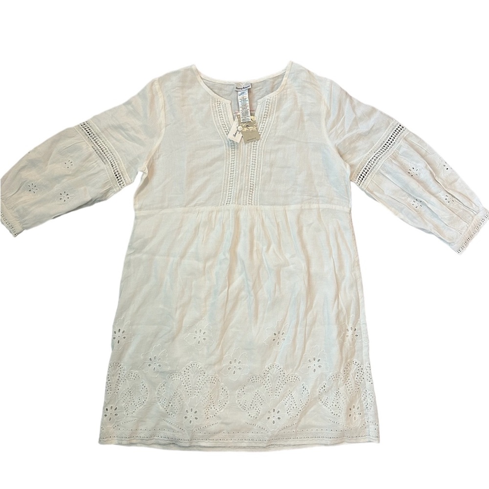 Tommy Bahama St. Lucia Linen Blend Split-Neck Dress